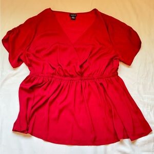 Torrid Romantic Red Blouse